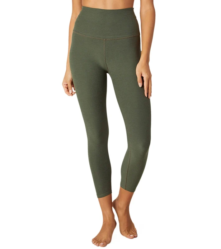 Beyond Yoga Spacedye High Waisted Yoga Capris Eden Green / L