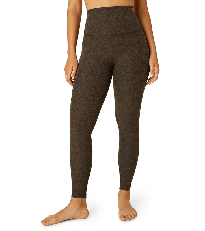 Beyond Yoga Spacedye Out Of Pocket High Waisted 7/8 Yoga Leggings Chocolate Chip Espresso / M