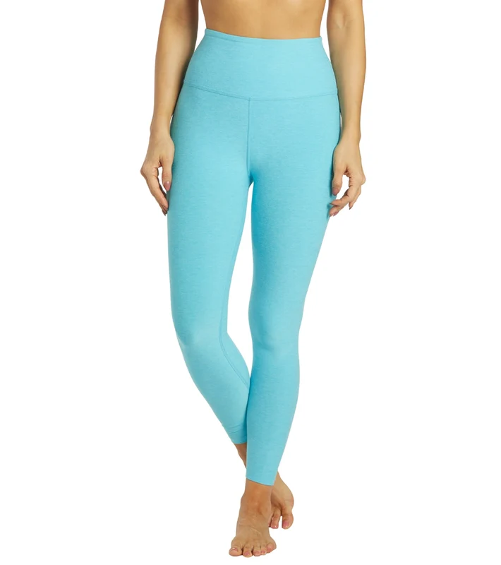 Beyond Yoga Spacedye High Waisted Caught In The Midi 7/8 Yoga Leggings Capri Blue-Grotto / M