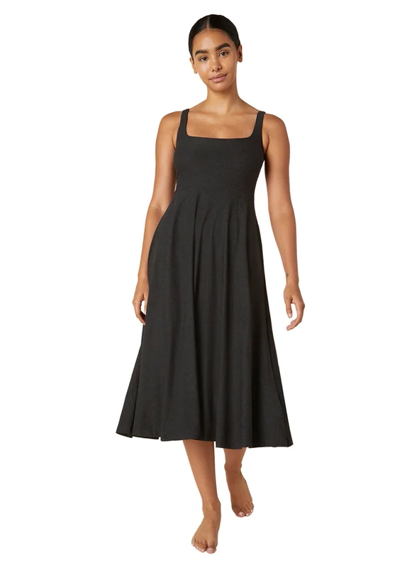 Beyond Yoga Featherweight At The Ready Square Neck Dress Darkest Night / S