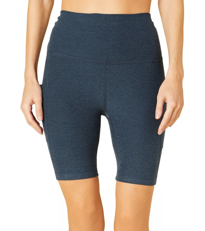 Beyond Yoga Spacedye Team Pockets High Waisted Biker Shorts Nocturnal Navy / XL