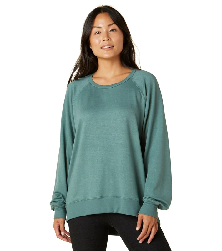 Beyond Yoga Cozy Fleece Saturday Oversized Pullover Rainforest Blue / XL