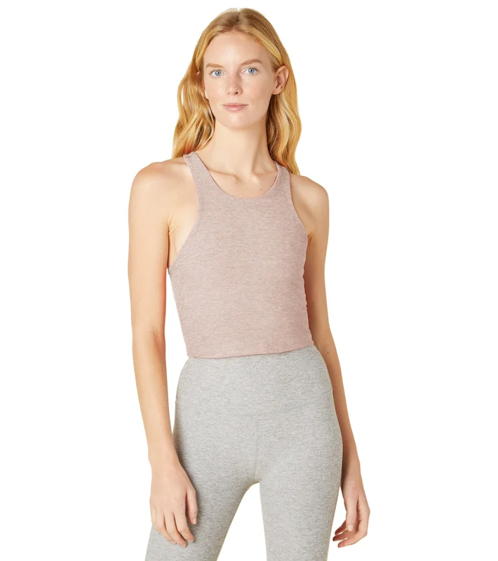 Beyond Yoga Focus Cropped Tank Chai / XL