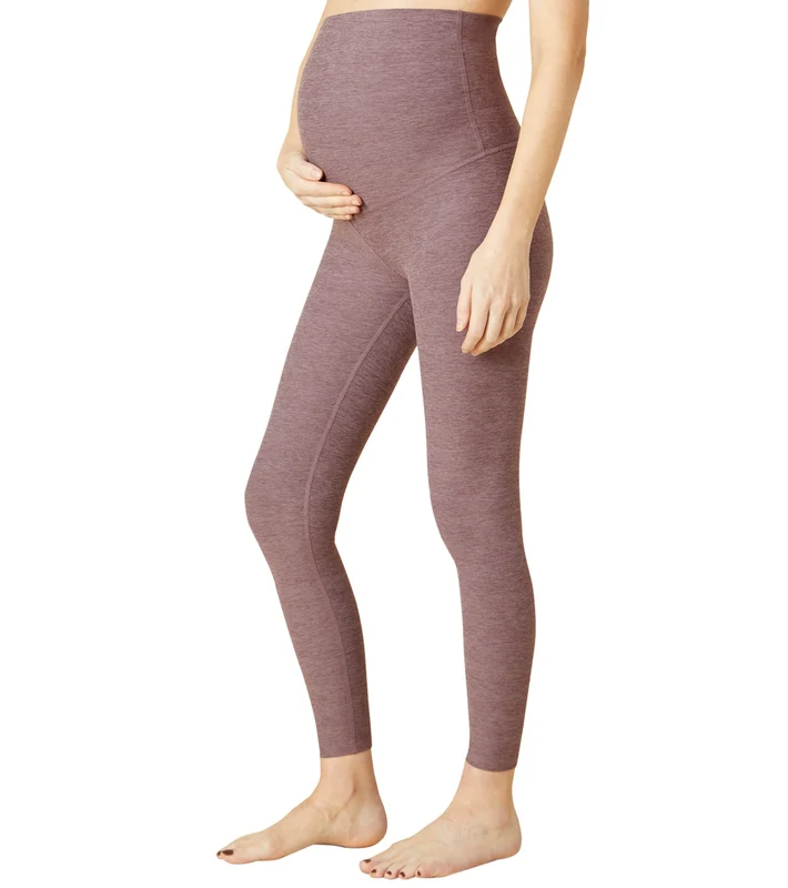 Beyond Yoga Spacedye Love the Bump Midi Maternity Leggings Silverberry Heather / M