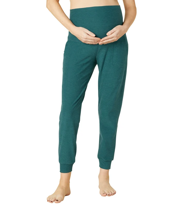 Beyond Yoga Spacedye Beyond The Bump Maternity Midi Joggers Deep Sea Heather / L