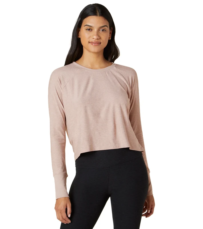 Beyond Yoga Featherweight Spacedye Daydreamer Pullover Chai / M