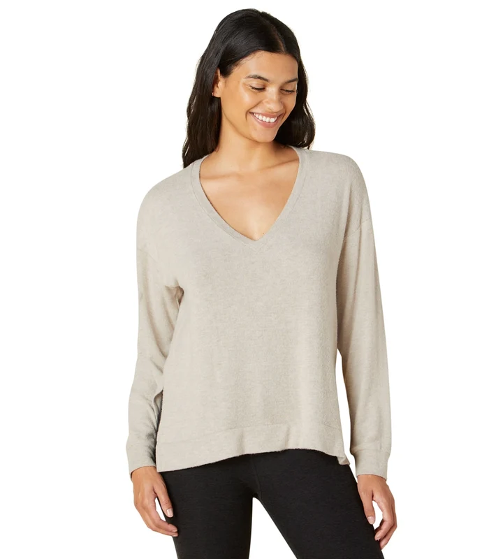 Beyond Yoga Long Weekend Pullover Oatmeal / M