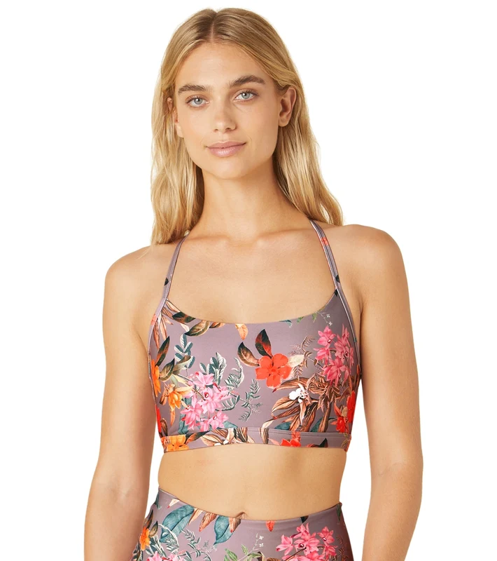 Beyond Yoga T-Back Luxe Bra Silverberry Bloom / L