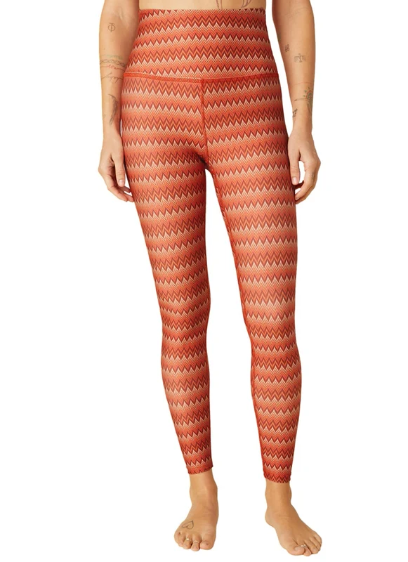 Beyond Yoga Printed High Waisted Midi Leggings Paprika Chevron / M
