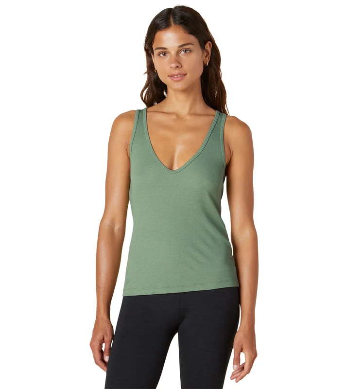 Beyond Yoga Take the Plunge V-Neck Tank Rosemary / XL