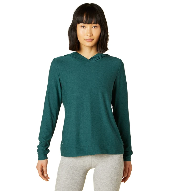 Beyond Yoga Featherweight Spacedye Day and Night Hoodie Deep Sea Heather / XS