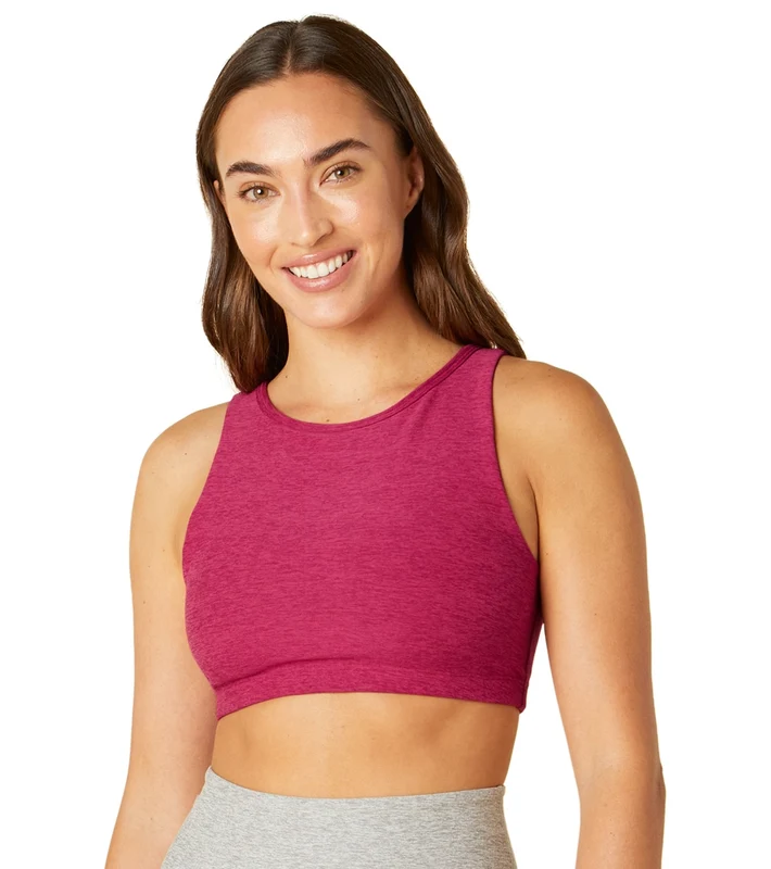 Beyond Yoga Spacedye Open Back Yoga Sports Bra Dragonfruit-Sangria / M