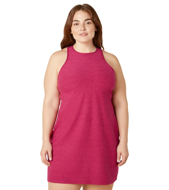 Beyond Yoga Plus Size Spacedye Under Lock And Key Dress Dragonfruit-Sangria / XXL