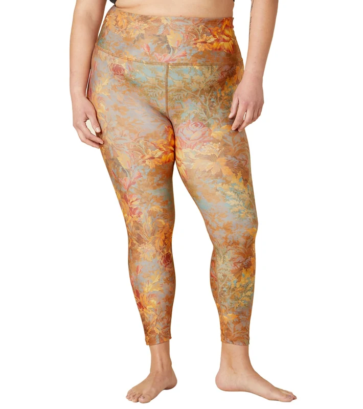 Beyond Yoga Plus Size High Waisted Midi Leggings Wallpaper Floral / 1X