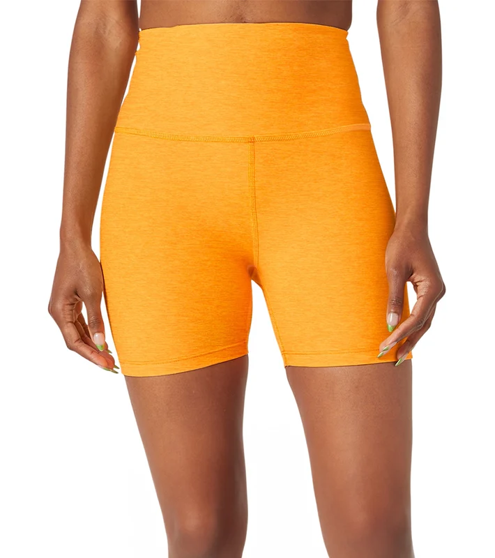 Beyond Yoga Spacedye Keep Pace Biker Shorts Mango Pop Heather / L