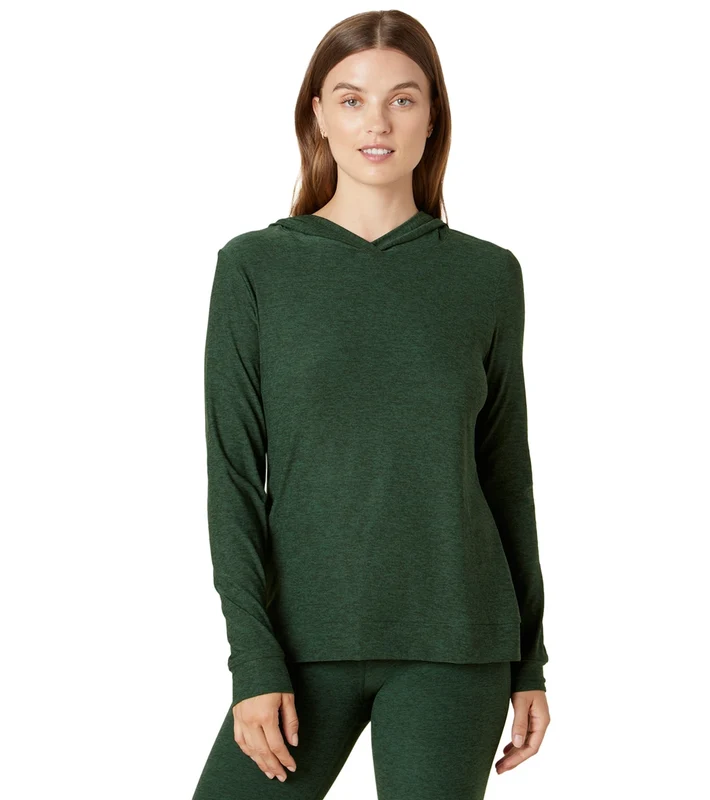 Beyond Yoga Featherweight Spacedye Day and Night Hoodie Forest Green/Pine / S