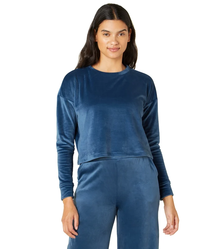 Beyond Yoga Brushed Up Pullover Celestial Blue / XL
