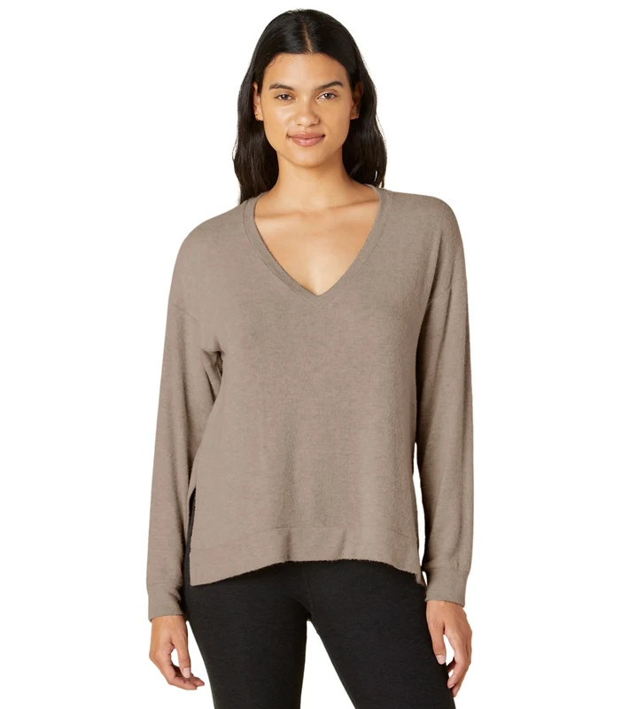 Beyond Yoga Long Weekend Pullover Fawn / S