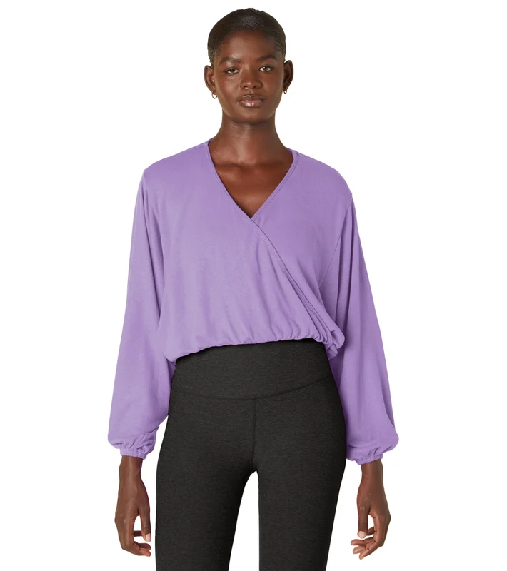 Beyond Yoga Wrapped Up Pullover Light Amethyst / XS
