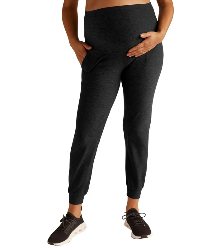Beyond Yoga Spacedye Beyond The Bump Maternity Midi Joggers Woodland Heather / L
