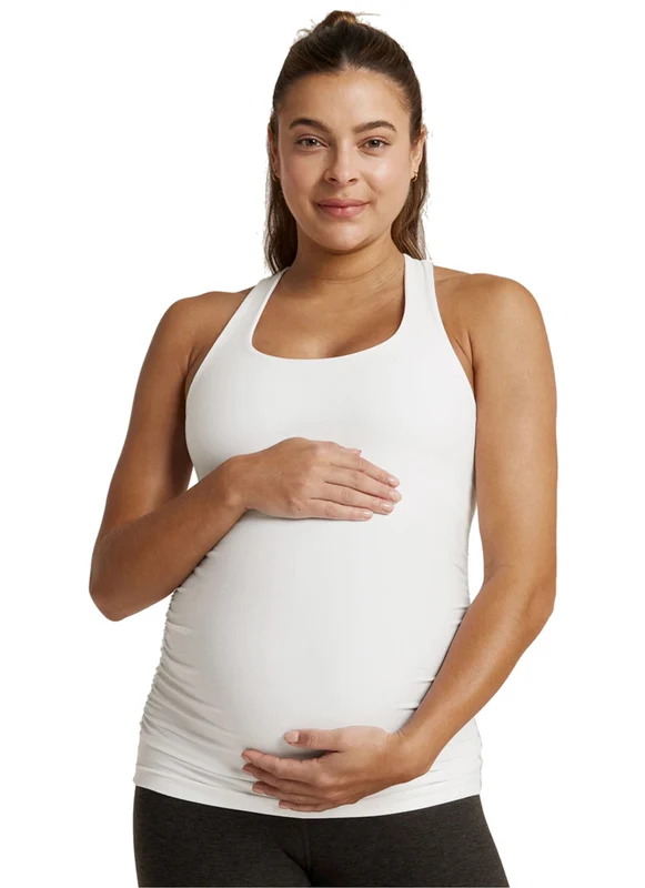 Beyond Yoga Spacedye Bases Covered Maternity Racerback Tank Cloud White / S