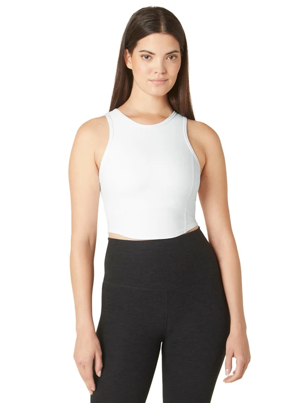 Beyond Yoga Spacedye Motivate Cropped Tank Cloud White / M
