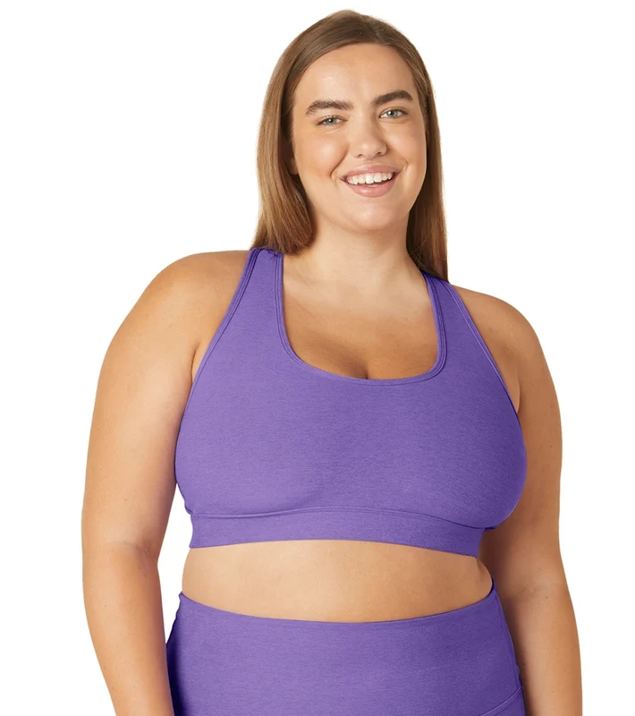 Beyond Yoga Plus Spacedye Got Your Back Bra Bright Amethyst Heather / 3XL