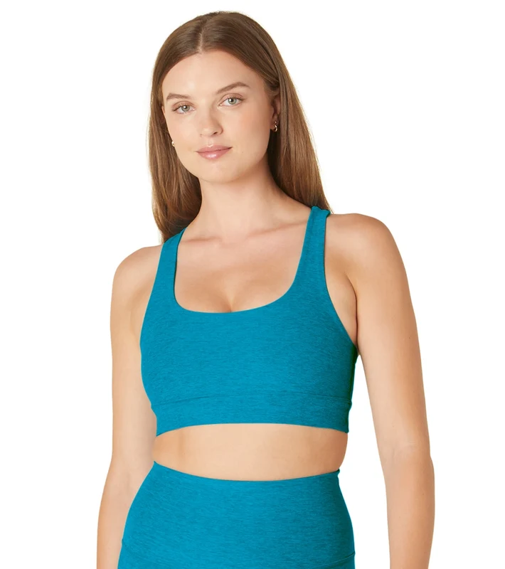 Beyond Yoga Spacedye in a Twist Bra Blue Glow Heather / S