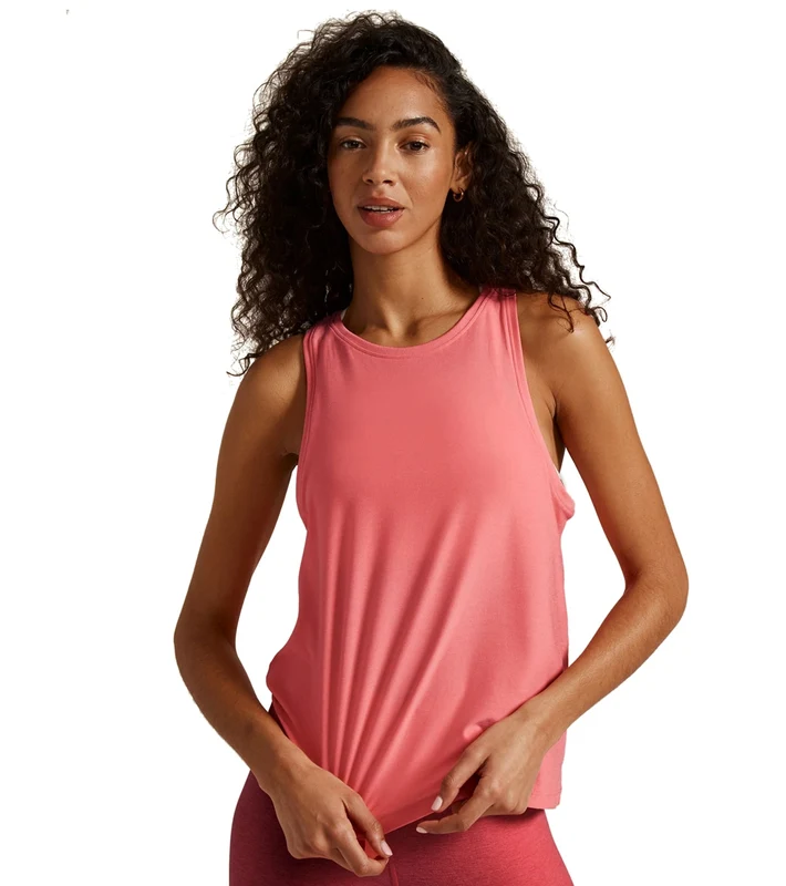 Beyond Yoga Featherweight Spacedye Rebalance Tank Sun Kissed Coral Heather / S