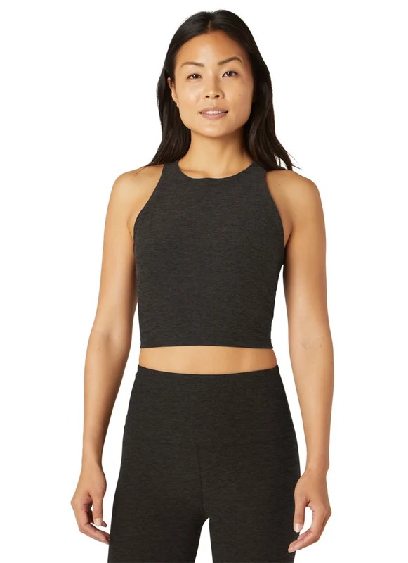Beyond Yoga Spacedye Refocus Cropped Tank Darkest Night / XS