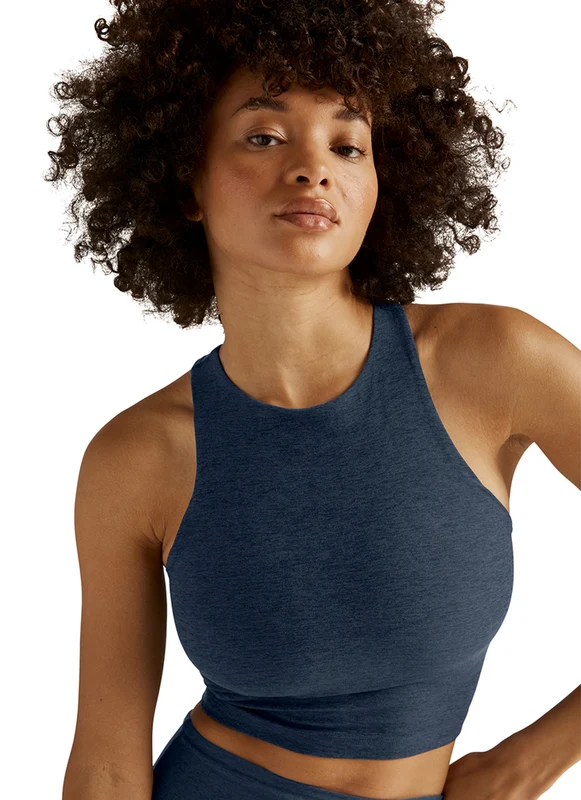 Beyond Yoga Spacedye Refocus Cropped Tank Nocturnal Navy / XS