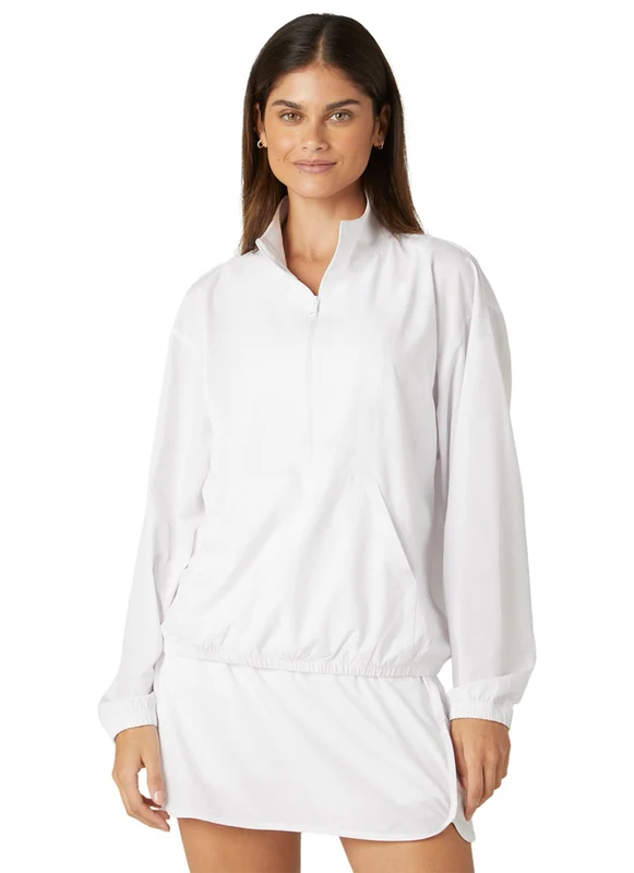 Beyond Yoga In Stride Half Zip Pullover True White / XL