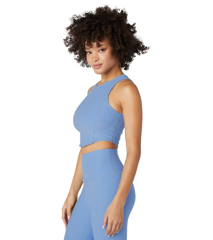 Beyond Yoga Spacedye Motivate Cropped Tank Flower Blue Heather / S