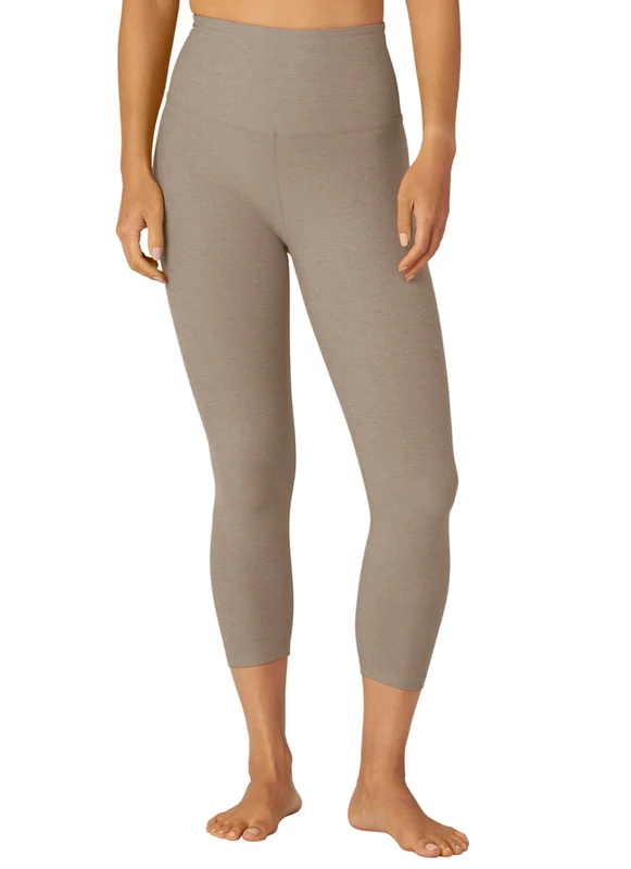 Beyond Yoga Spacedye High Waisted Yoga Capris Birch Heather / XL