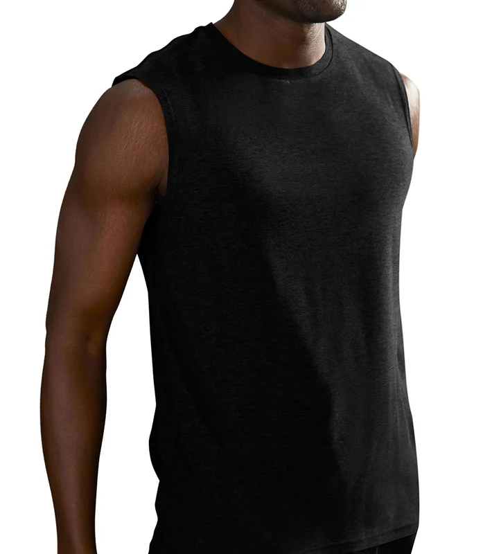 Beyond Yoga Featherweight Freeflo Muscle Tank 2.0 Darkest Night / L