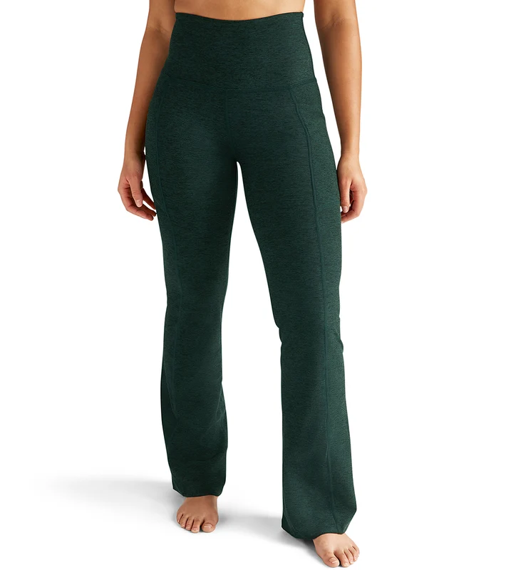 Beyond Yoga Spacedye Versatility Pocket Bootcut Midnight Green Heather / S