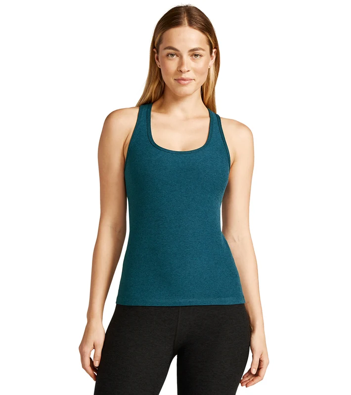 Beyond Yoga Spacedye Step Up Racerback Tank Blue Gem Heather / M