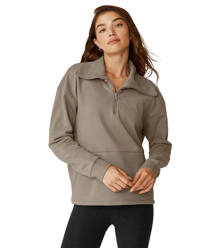 Beyond Yoga Trek Pullover Birch / L