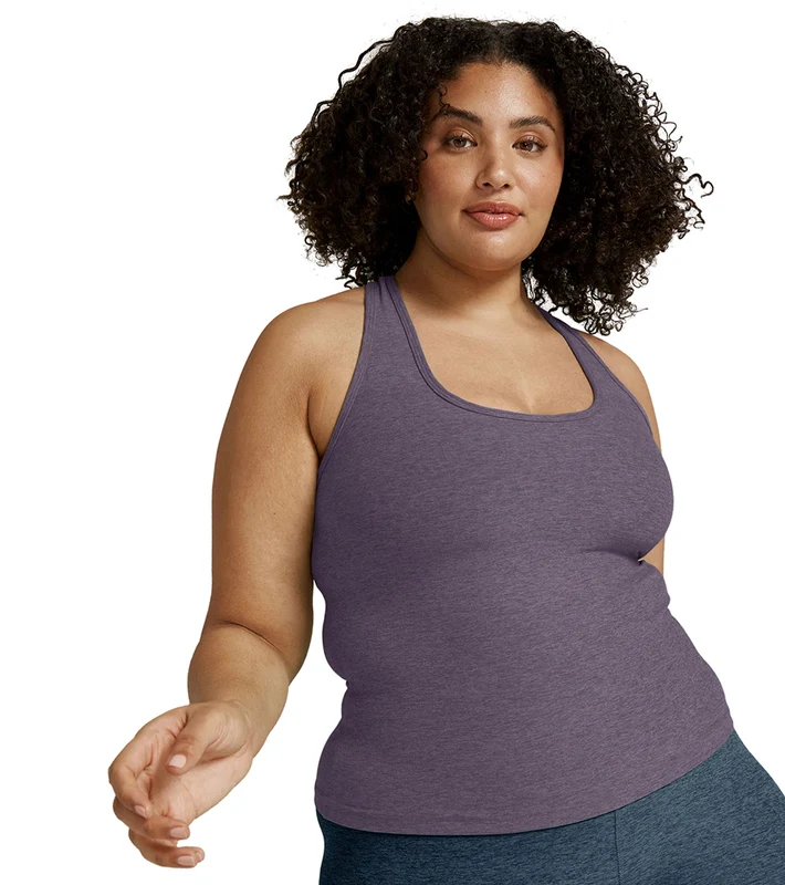 Beyond Yoga Plus Size Spacedye Step Up Racerback Tank Purple Haze Heather / XXL