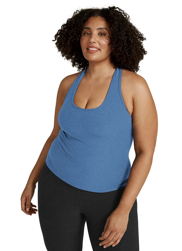 Beyond Yoga Plus Size Spacedye Step Up Racerback Tank Sky Blue Heather / 3XL