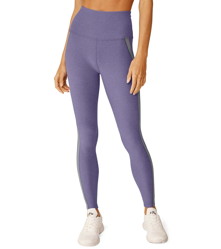 Beyond Yoga Spacedye Top Line Midi Legging Indigo Heather/Cloud Gray Heather / M