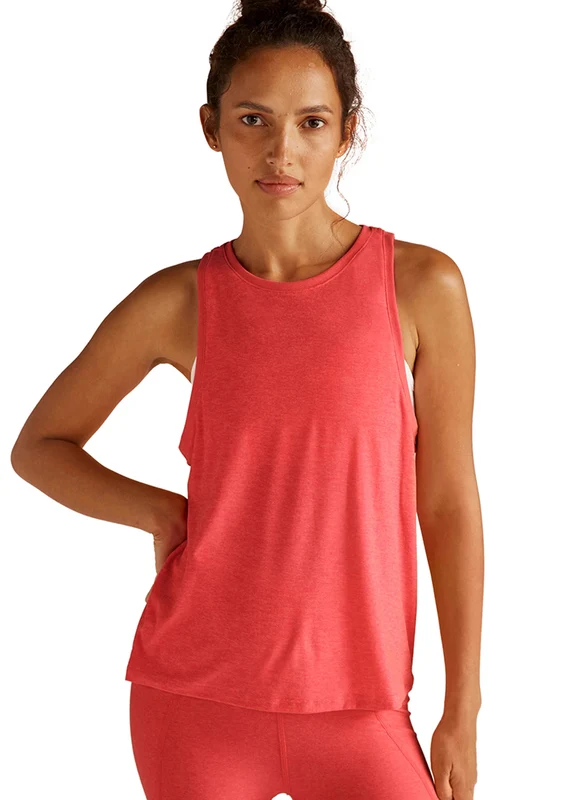 Beyond Yoga Featherweight Spacedye Rebalance Tank Coral Glow Heather / M