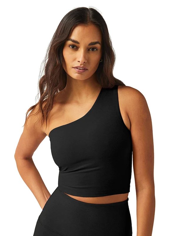 Beyond Yoga Spacedye The Bold Shoulder Cropped Tank Darkest Night / M
