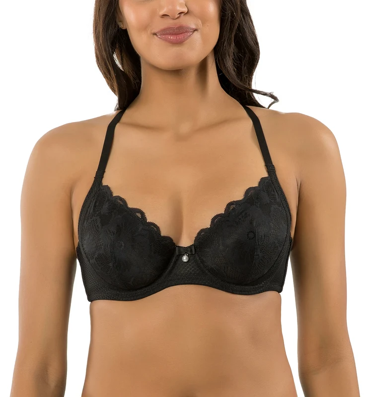 Parfait Luxlacy Unlined Plunge Underwire Bra (P6000) - Black 32DD