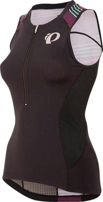 Pearl Izumi Elite Pursuit Women's Tri Sleeveless Jersey Black/Purple Wine Print XL