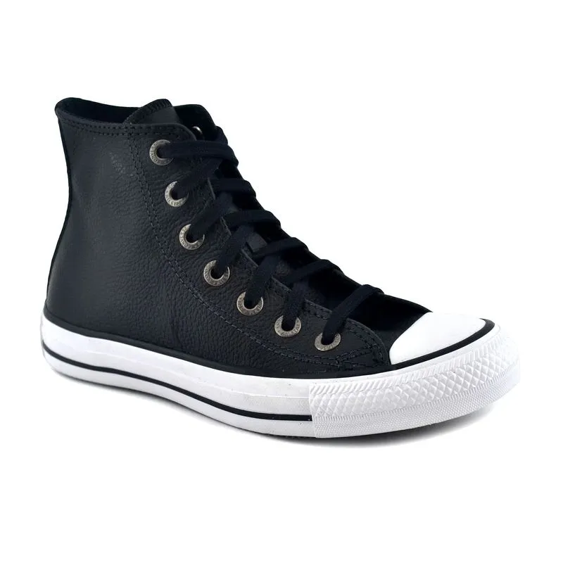 Zapatilla Converse Unisex Chuck Taylor Hi Leather Negro Talle: 37.5 - Color: Negro