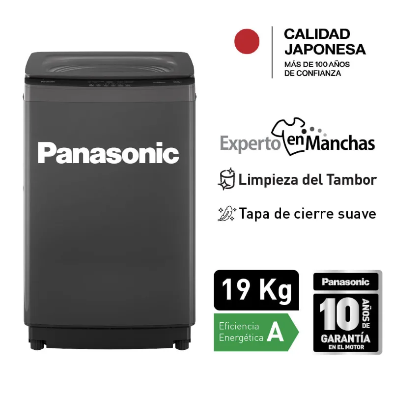 Lavadora Panasonic 19KG NA-F19JB1BRH Carga Superior