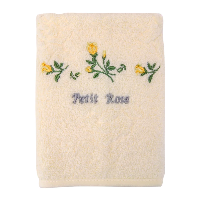 Suzanne Sobelle Petit Rose Face Towel Yellow
