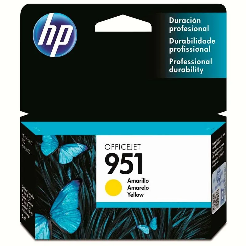 Cartucho De Tinta Officejet Hp 951 8Ml Amarelo Cn052ab Hp
