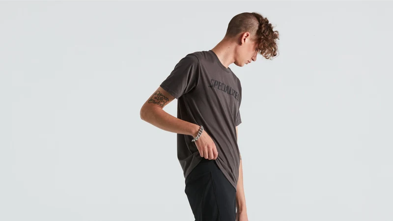 Specialized Men's Wordmark Short Sleeve T-Shirt Charcoal / XS